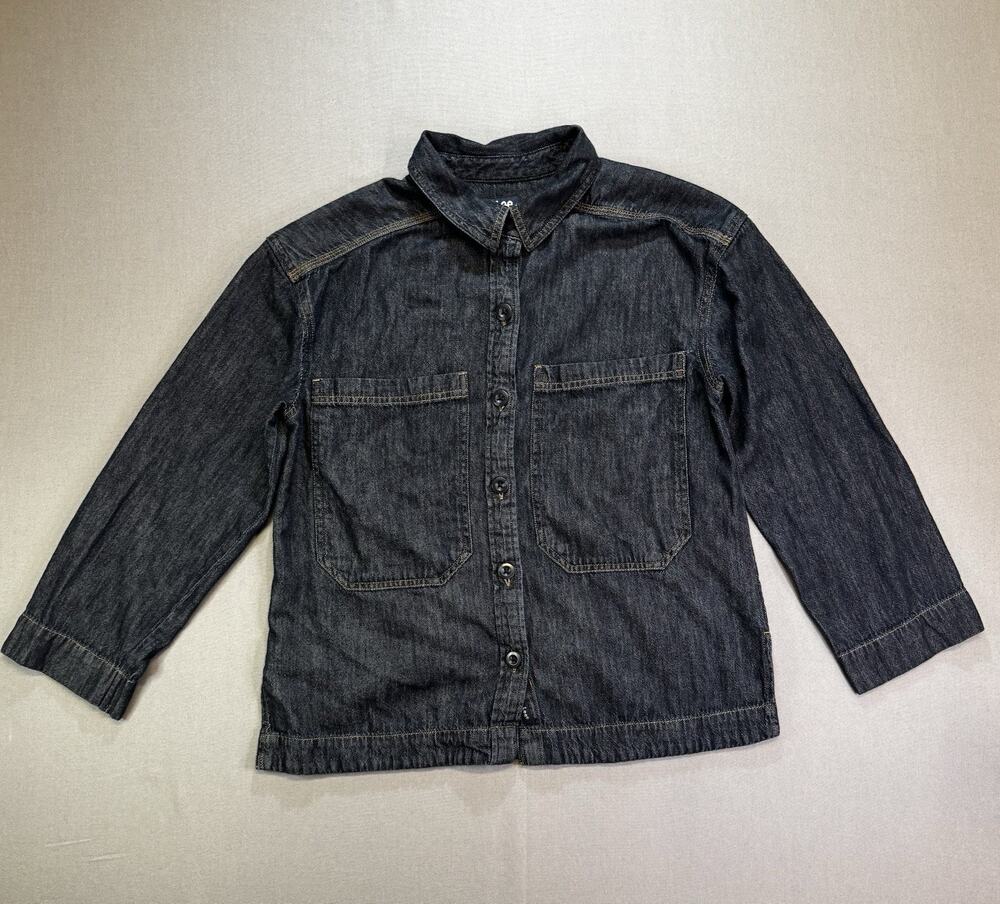 Lee Men’s M Black Denim Jacket Angel Wings Graphic Back Button Front Cotton